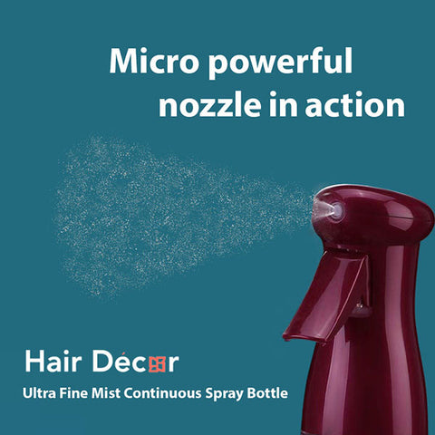 Hair Décor Ultra Fine Mist Continuous Spray Bottle